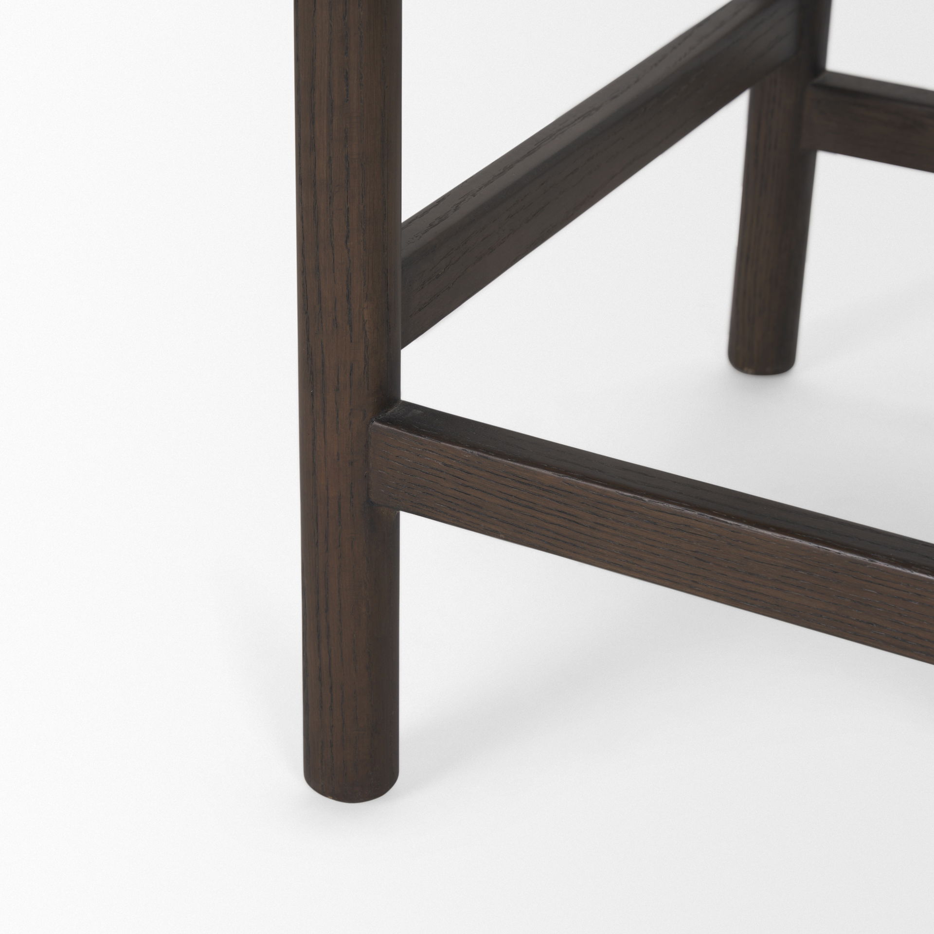 Sam Dark Brown Wood with Cream Fabric Counter Stool large image 