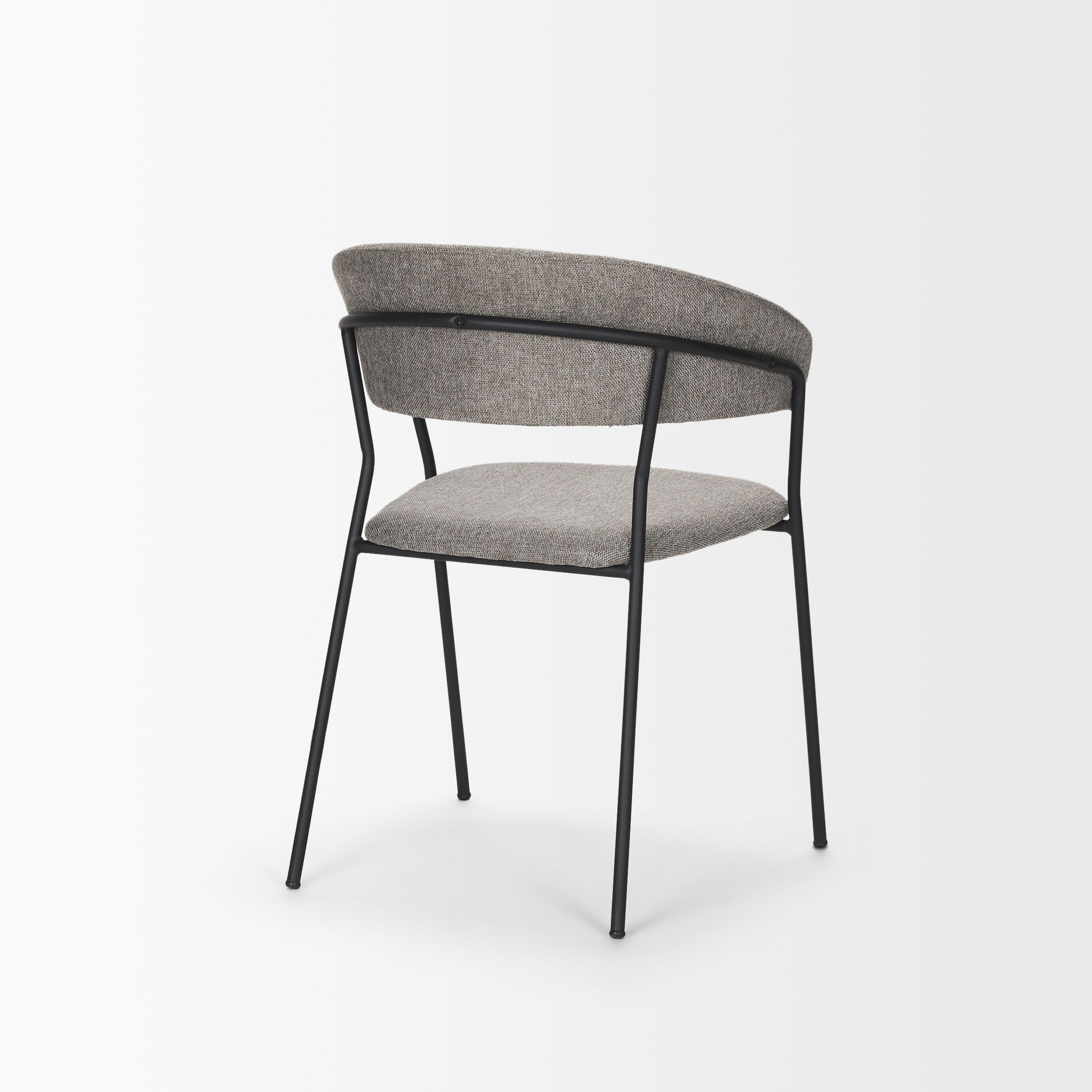 Carolyn Dining Chair with Gray Fabric & Matte Black Metal large image 