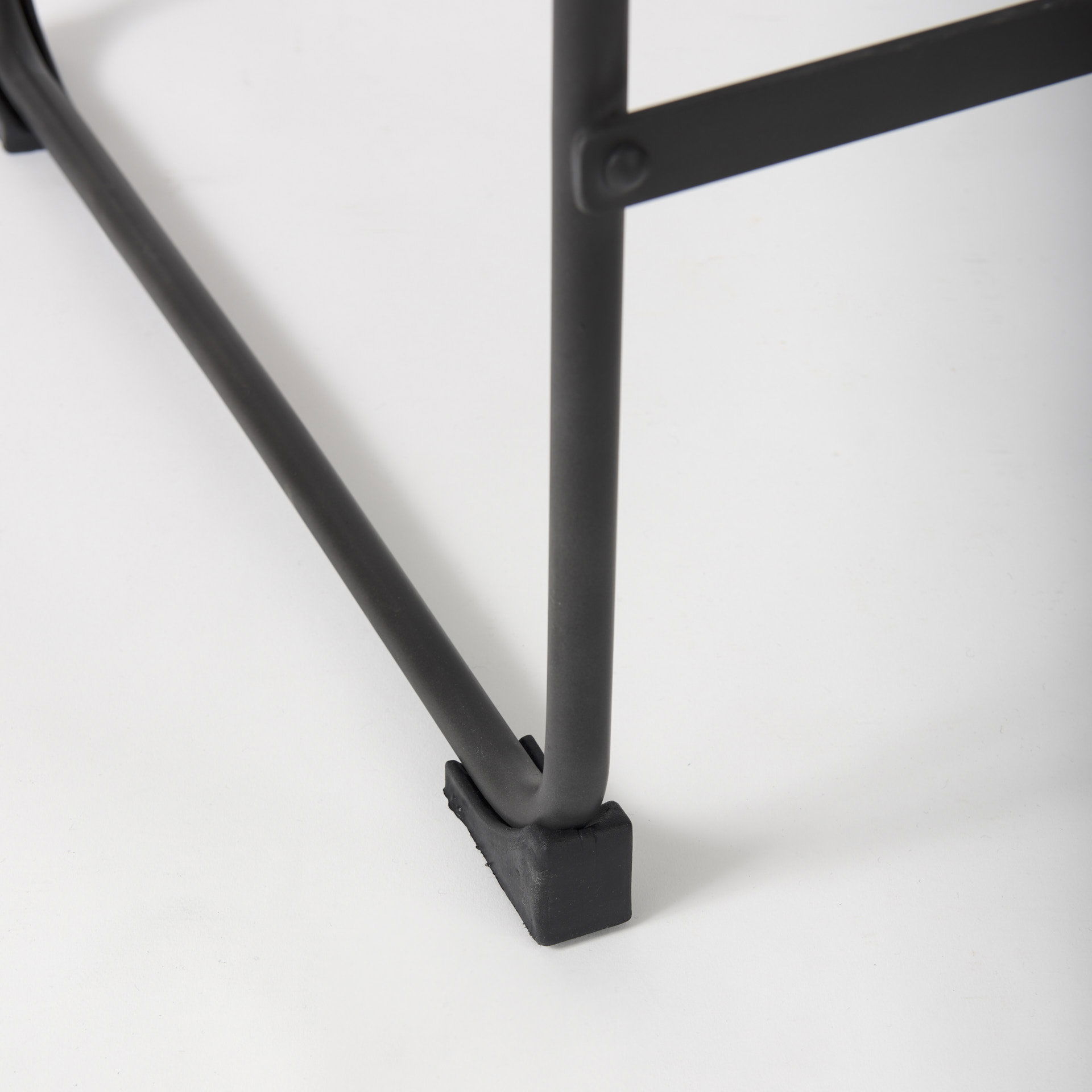 Direttore 19.3L x 19.3W x 40.2H Black Leather with Black Frame Counter Stool, Counter & Bar Stool by Mercana, 19.3" length x 20" width x 40.2" height View 12