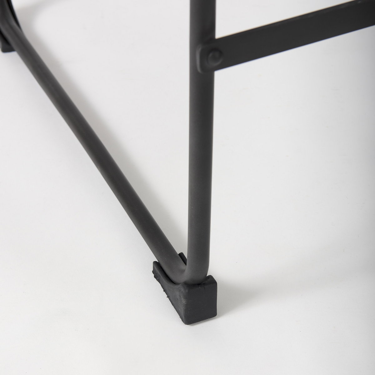 Direttore Backless 40.2in Seat Bar Stool | Black Leather with Black Iron, Counter & Bar Stool by Mercana, 19.3" length x 20" width x 40.2" height View 12
