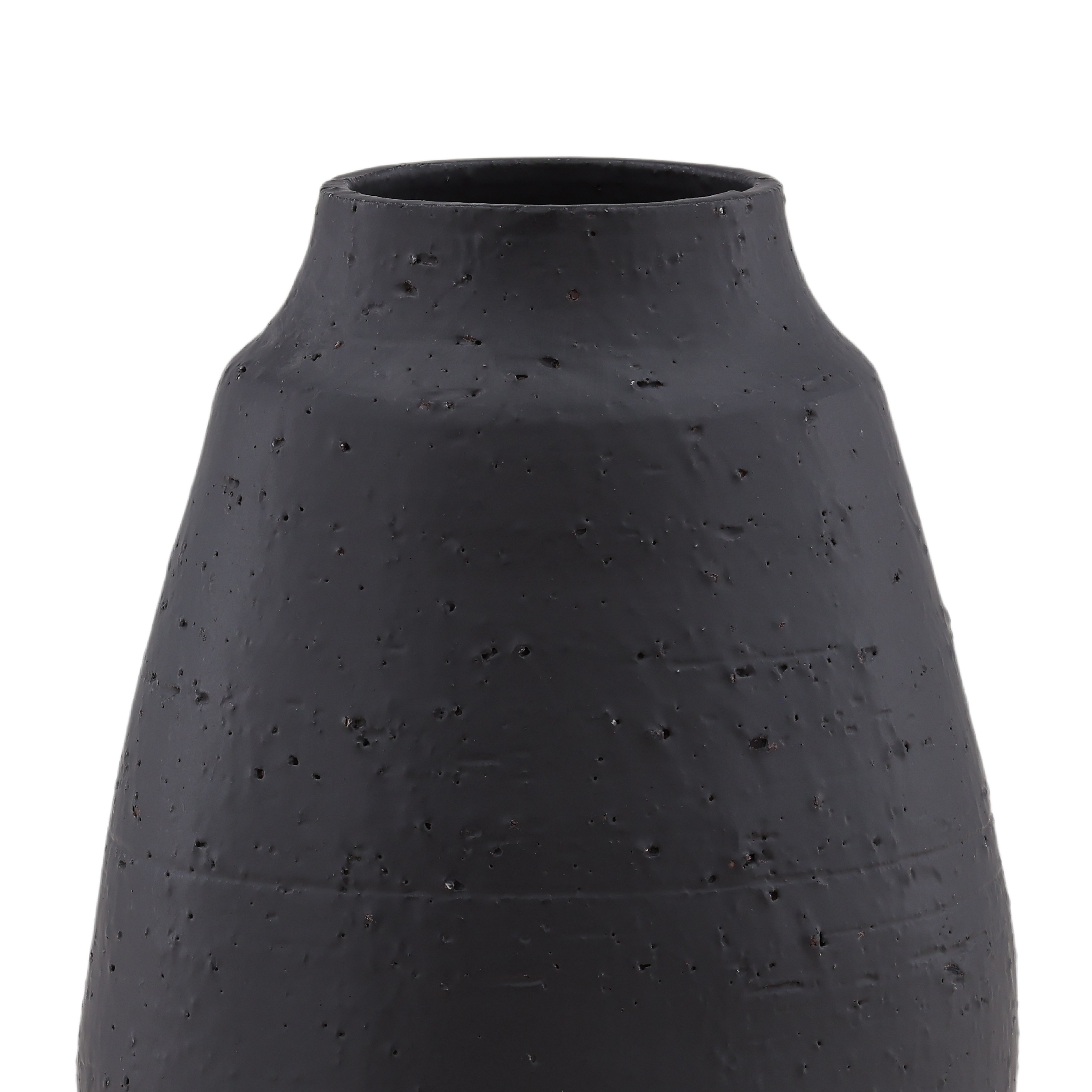 Gannon Vase Black, Decor by Dovetail, 10.43" width x 17" height x 10.43" diameter x 10.43" depth View 2