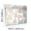 Treetops Pink & Mint Peel & Stick Wallpaper thumbnail 7