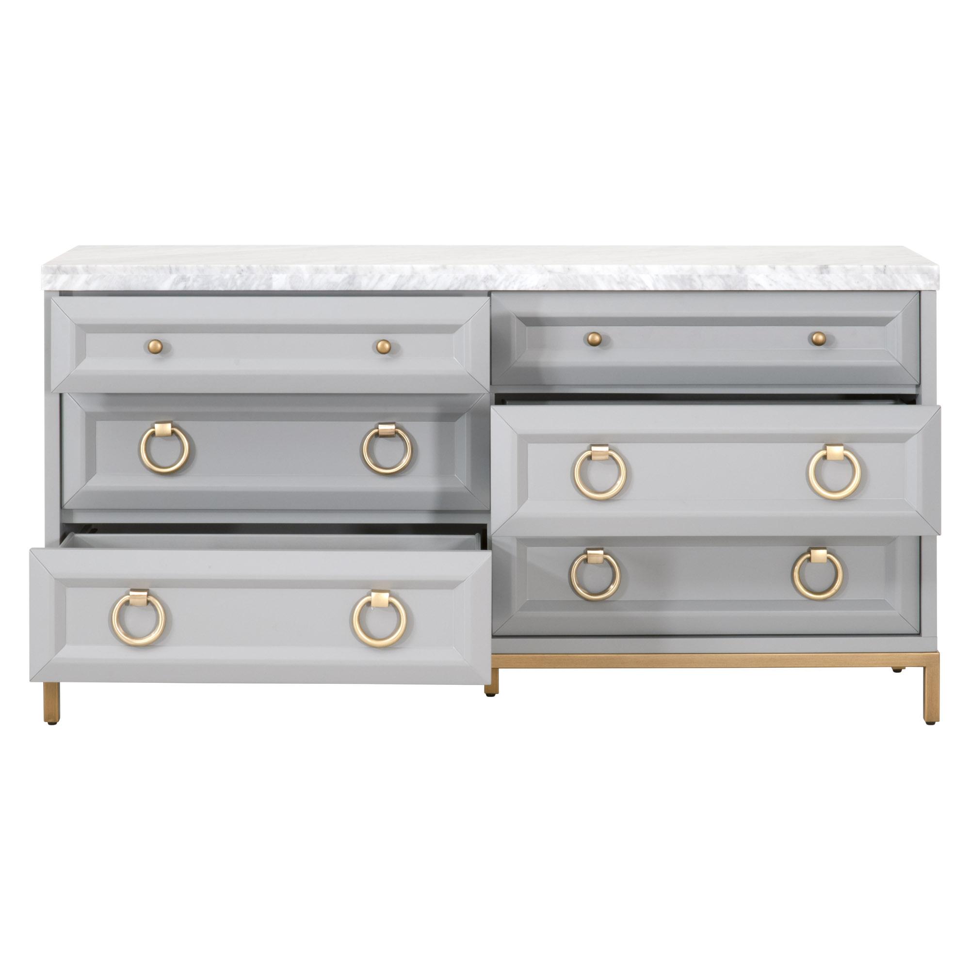 Azure Carrera 6-Drawer Double Dresser, by Essentials for Living, 71" width x 37" height x 19" depth View 2