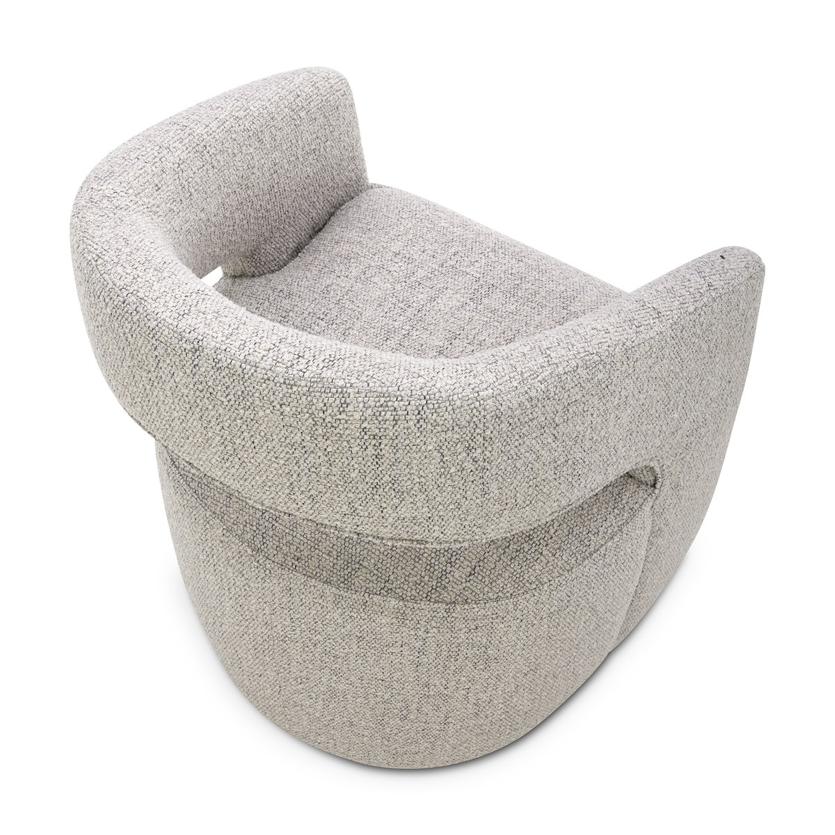 Barrow Rolling Dining Chair Grey Storm, by Moe's Home, 25.5" width x 32.75" height x 25.5" depth View 3