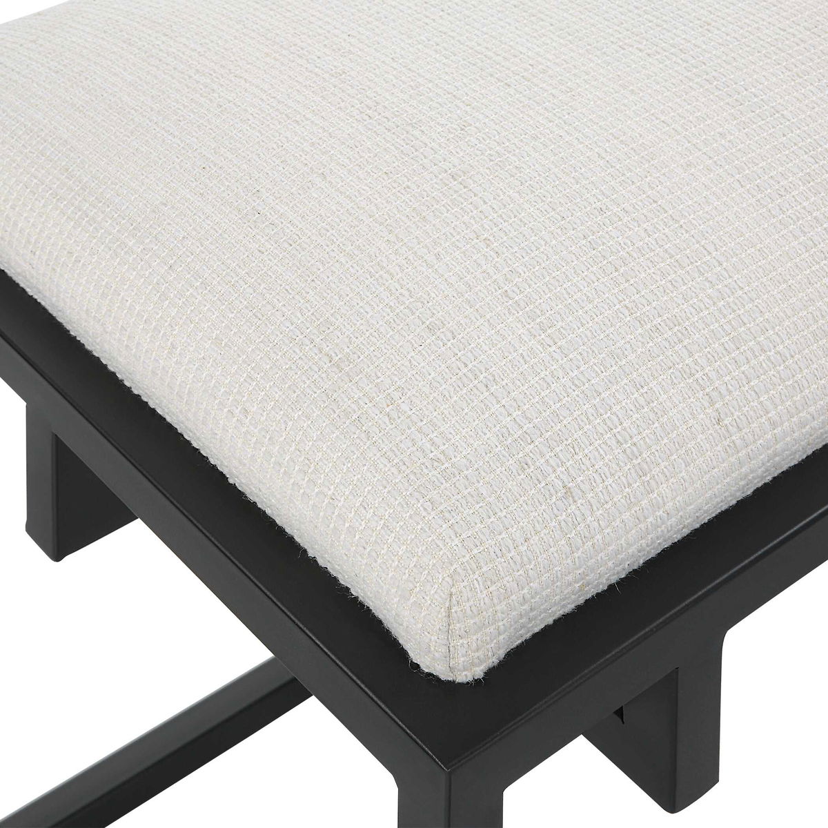 Paradox Iron & Fabric Bench, Benche by Uttermost, 47" width x 20.75" height x 16" depth View 7