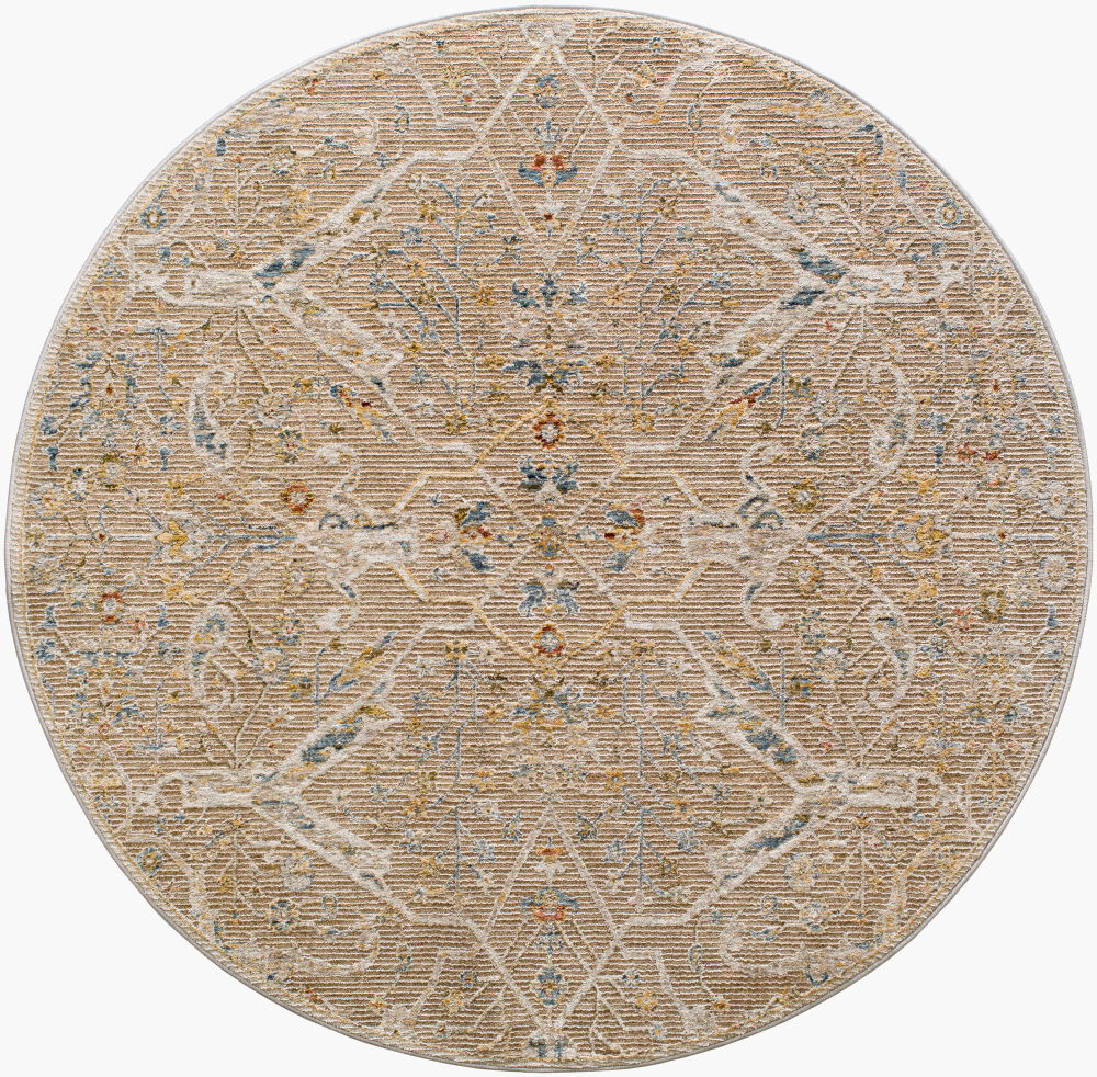 Reina Machine Woven Rug, by Surya, 5'2.99" length x 5'2.99" width