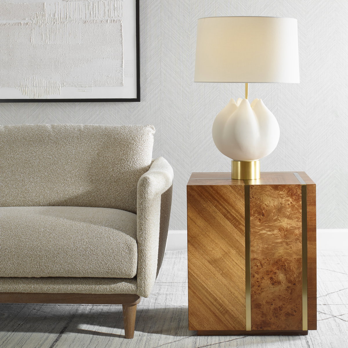 Seven Wonders Wooden Side Table, Side & End Table by Uttermost, 20" width x 24" height x 20" depth View 2