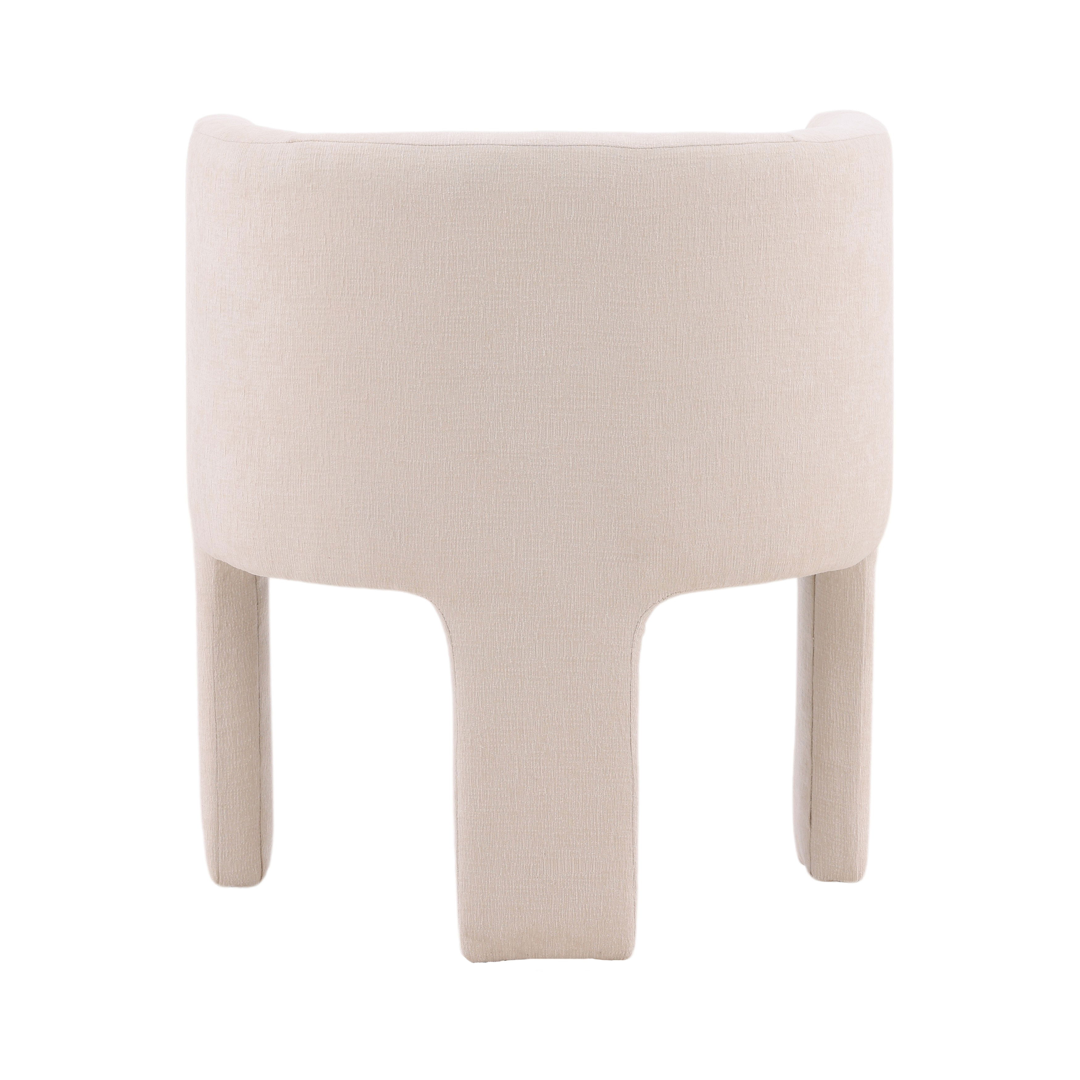 Olimpia Dining Chair Cream, by Dovetail, 24" width x 28" height x 22.75" depth View 4