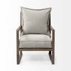 Sherlock Frost Gray Wood Frame Accent Chair, by Mercana, 25.98" length x 32.28" width x 34.25" height thumbnail 5