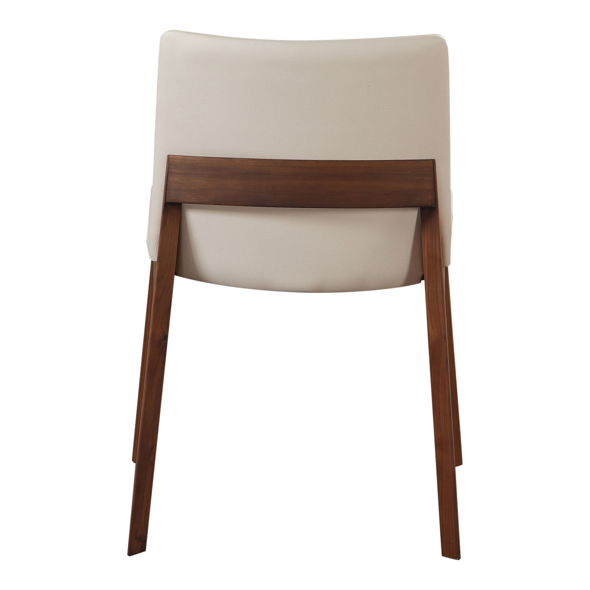 Deco Dining Chair Cream White Pvc - Set Of Two, by Moe's Home, 21" width x 31" height x 21" depth View 5