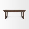Takota 106.3'L x 39.3'W Rectangular Extendable Dining Table | Modern | Dark Brown Wood | Seats 8, by Mercana, 106.25" length x 39.25" width x 30.75" height thumbnail 6