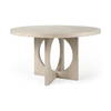 Liesl 54' Round Pedestal Dining Table | Modern | Gray Wood | Seats 6, by Mercana, 54" length x 54" width x 30" height thumbnail 1