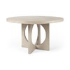 Liesl 54' Round Pedestal Dining Table | Modern | Gray Wood | Seats 6, by Mercana, 54" length x 54" width x 30" height thumbnail 1