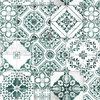 Mediterranean Tile Teal Peel & Stick Wallpaper, by York Wall, 16'6" length x 1'8.5" width x 0.02" depth thumbnail