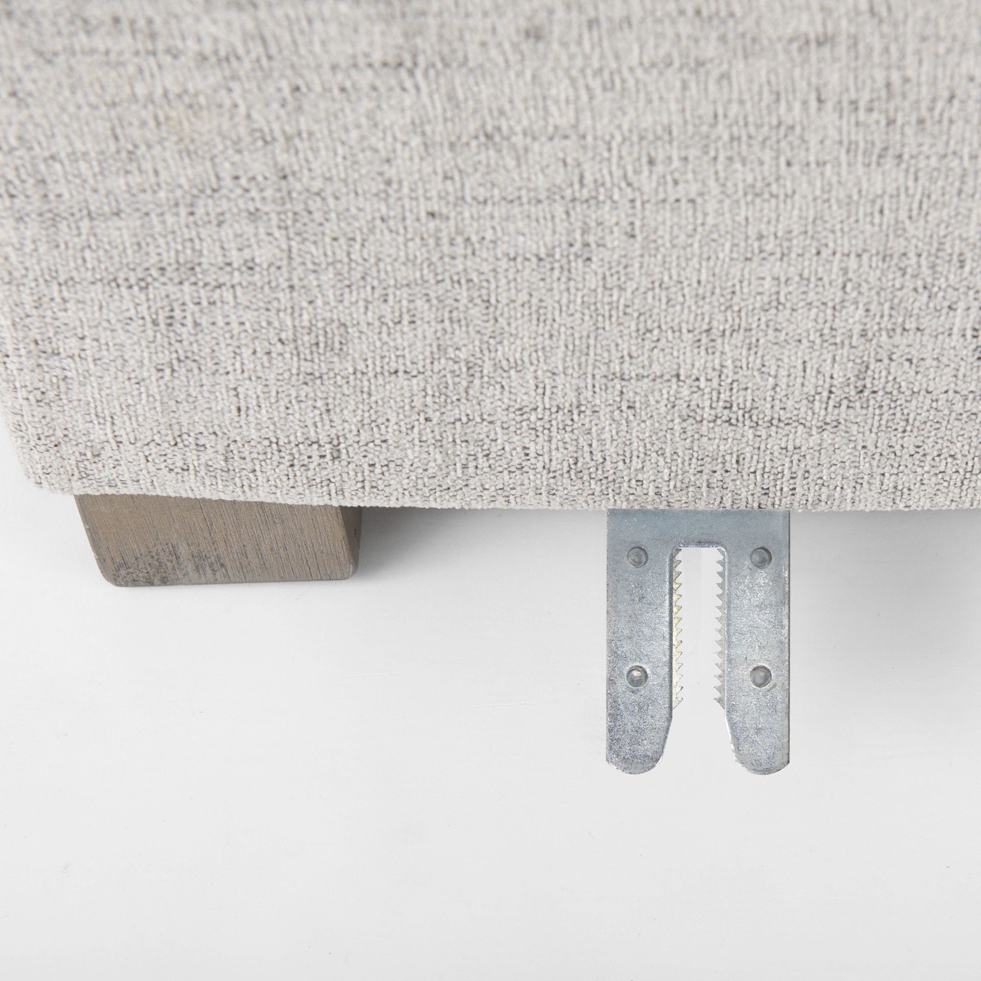 Valence  Medium Gray 2/3 Ottoman Sectional Piece, Sectional Sofa by Mercana, 38.58" length x 25.98" width x 17.72" height View 10