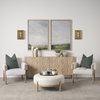 Cairn Brushed Gold Metal with Glass 1-Light Wall Sconce, by Mercana, 7.87" length x 5.12" width x 10.63" height thumbnail 2