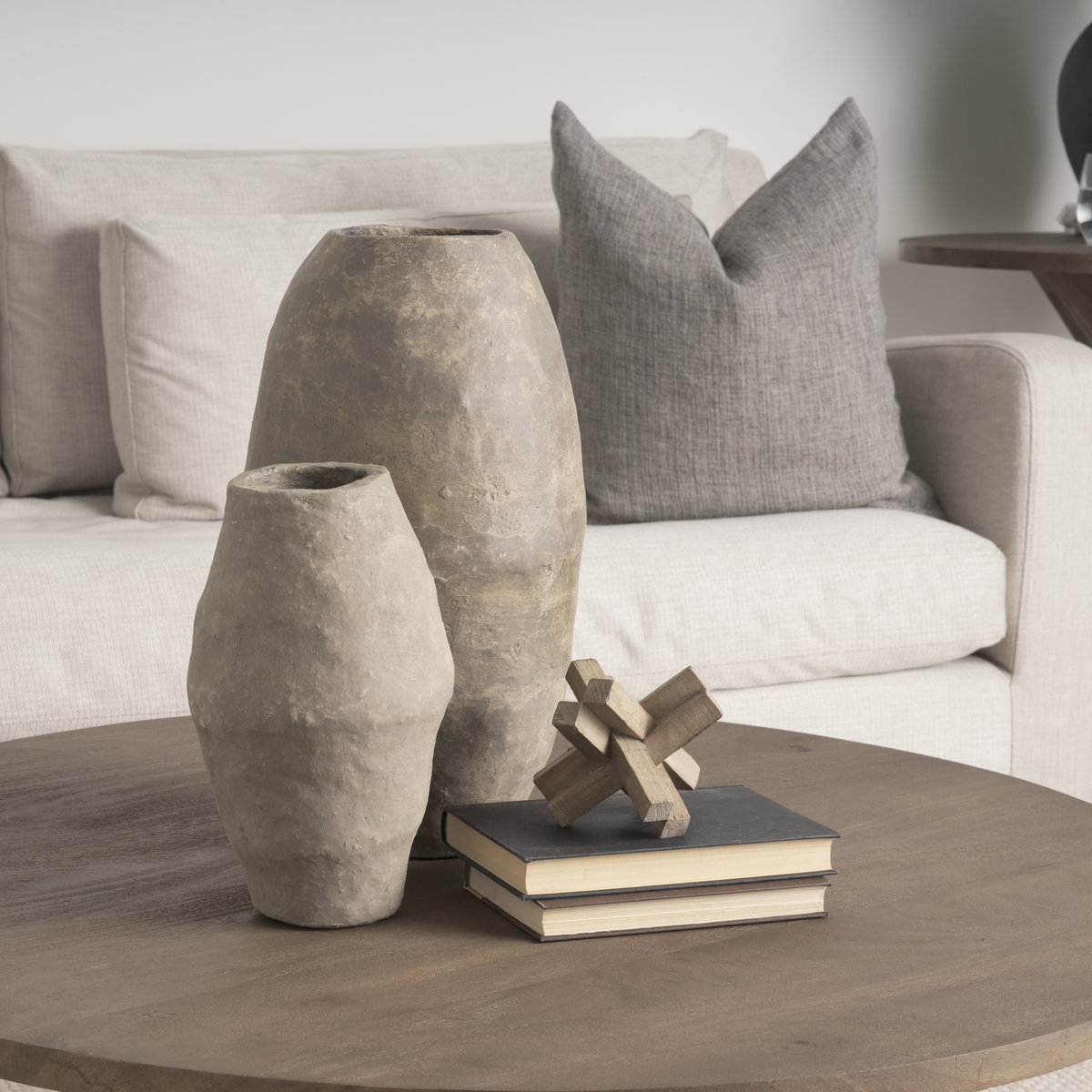 Vega II (Large) 7L x 7W Natural Wood Jack Object, Decorative Object by Mercana, 7.09" length x 7.09" width x 5.71" height View 2