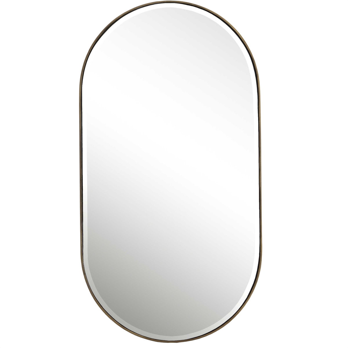 Lago Oval Gold Mirror, by Uttermost, 21.25" width x 40" height x 3" depth View 1
