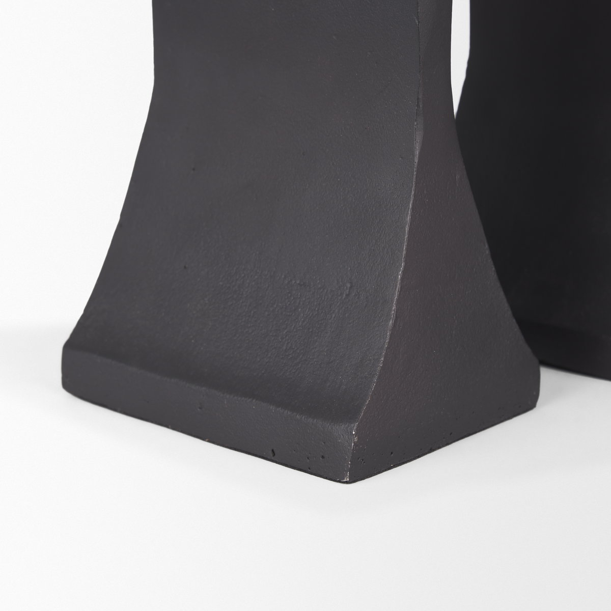 Polli Matte Black with Brushed Gold Metal Taper Candleholders (Set of 2), Candles & Candle Holder by Mercana, 4.33" length x 4.15" width x 11.4" height View 13