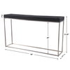 Jase Black Concrete Console Table, by Uttermost, 54" width x 31.25" height x 11" depth thumbnail 3