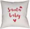 Santa Baby Accent Pillow, Decorative Pillow by Surya, 18" length x 18" width thumbnail