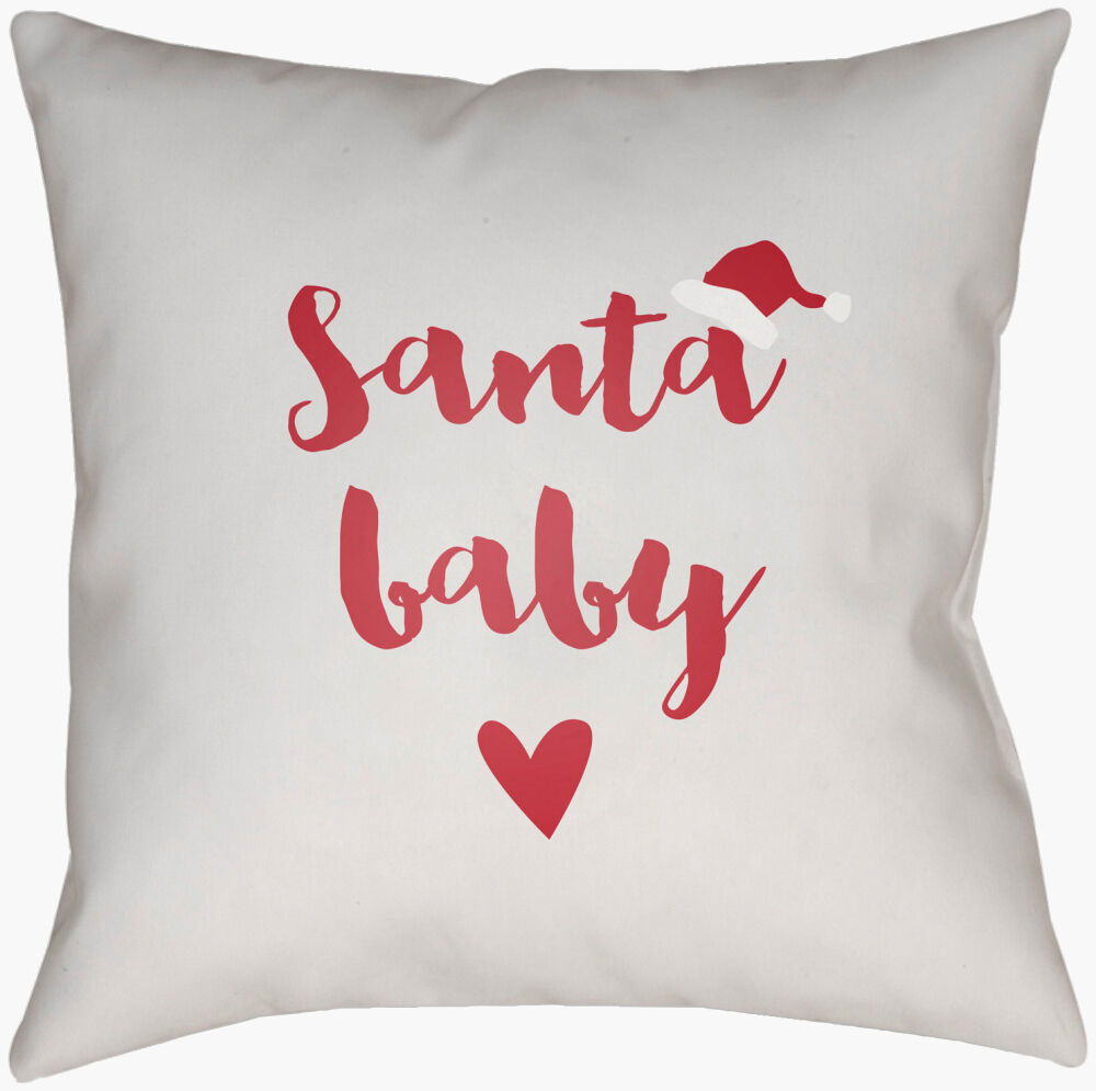 Santa Baby Accent Pillow, Decorative Pillow by Surya, 18" length x 18" width