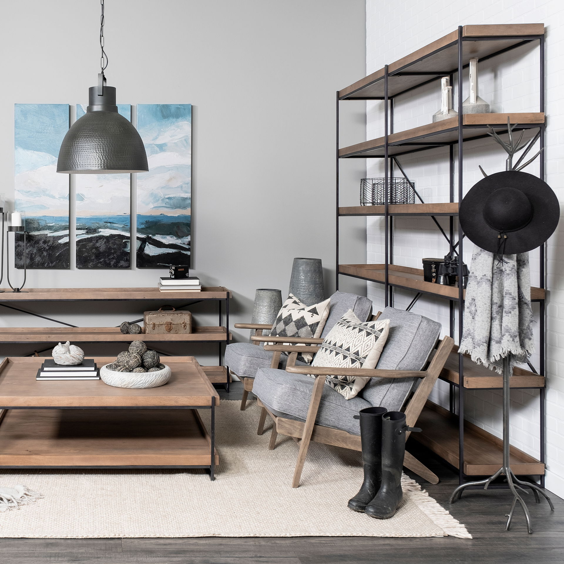 Idris Set of 2 Black Metal Geometric Mesh Bowls, Decorative Bowl by Mercana, 12.01" length x 12.01" width x 8.66" height View 2