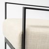 Stamford Light Beige Upholstered Seat with Wood Back, Metal Frame Accent Chair thumbnail 12