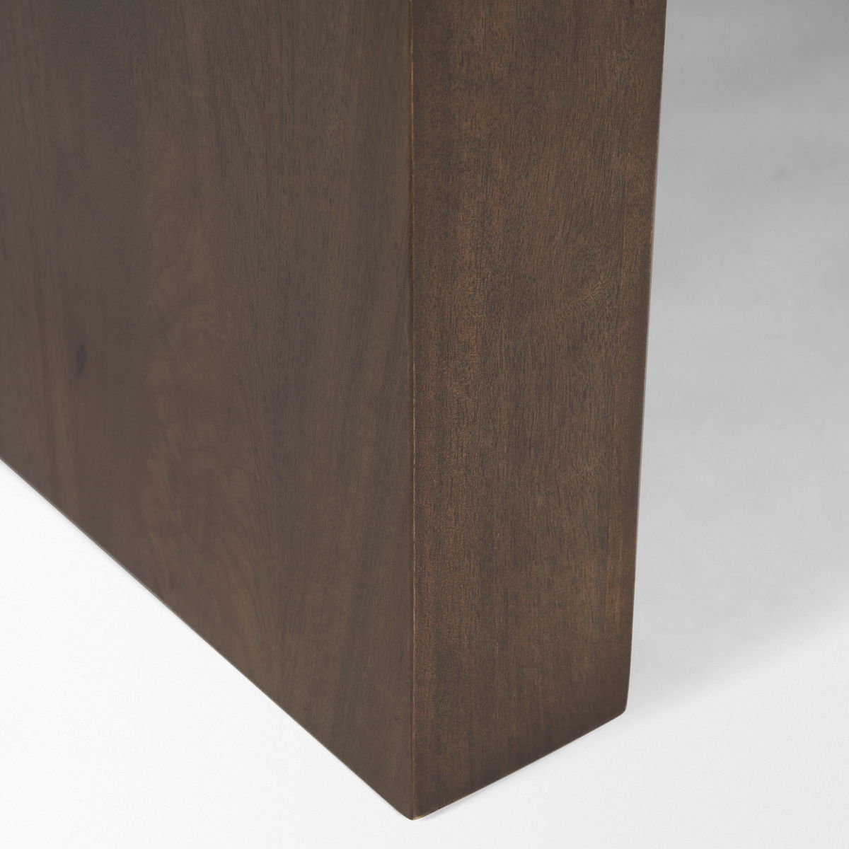 Wesson Dark Brown Wooden Rectangular Coffee Table, by Mercana, 48" length x 28" width x 16" height View 9