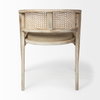 Tabitha Cane Back Dining Arm Chair | Polyester with Blonde Wooden, Dining Chair by Mercana, 23" length x 23" width x 30" height thumbnail 6