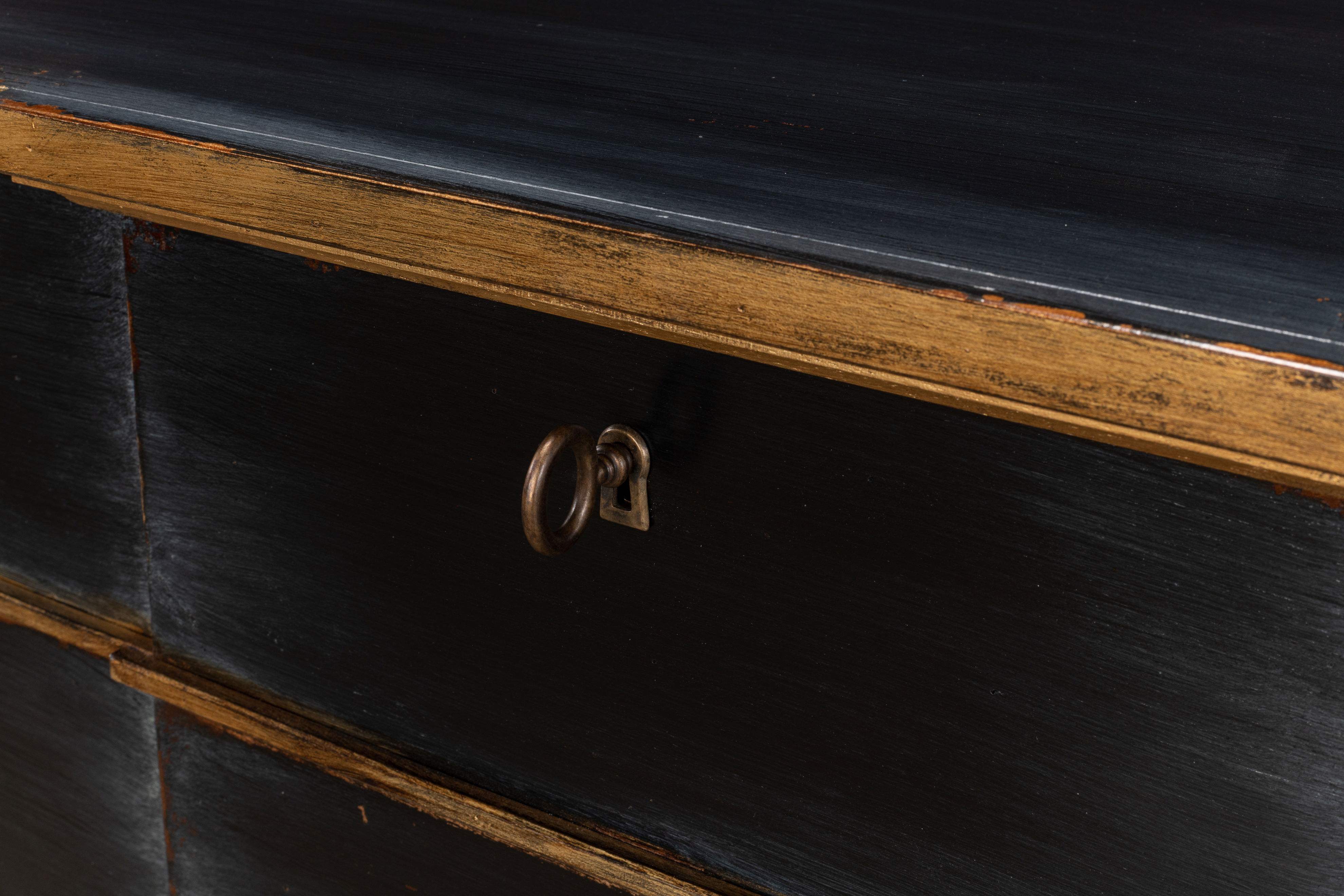 Azzalene Single Dresser  Black W/Gold large image 