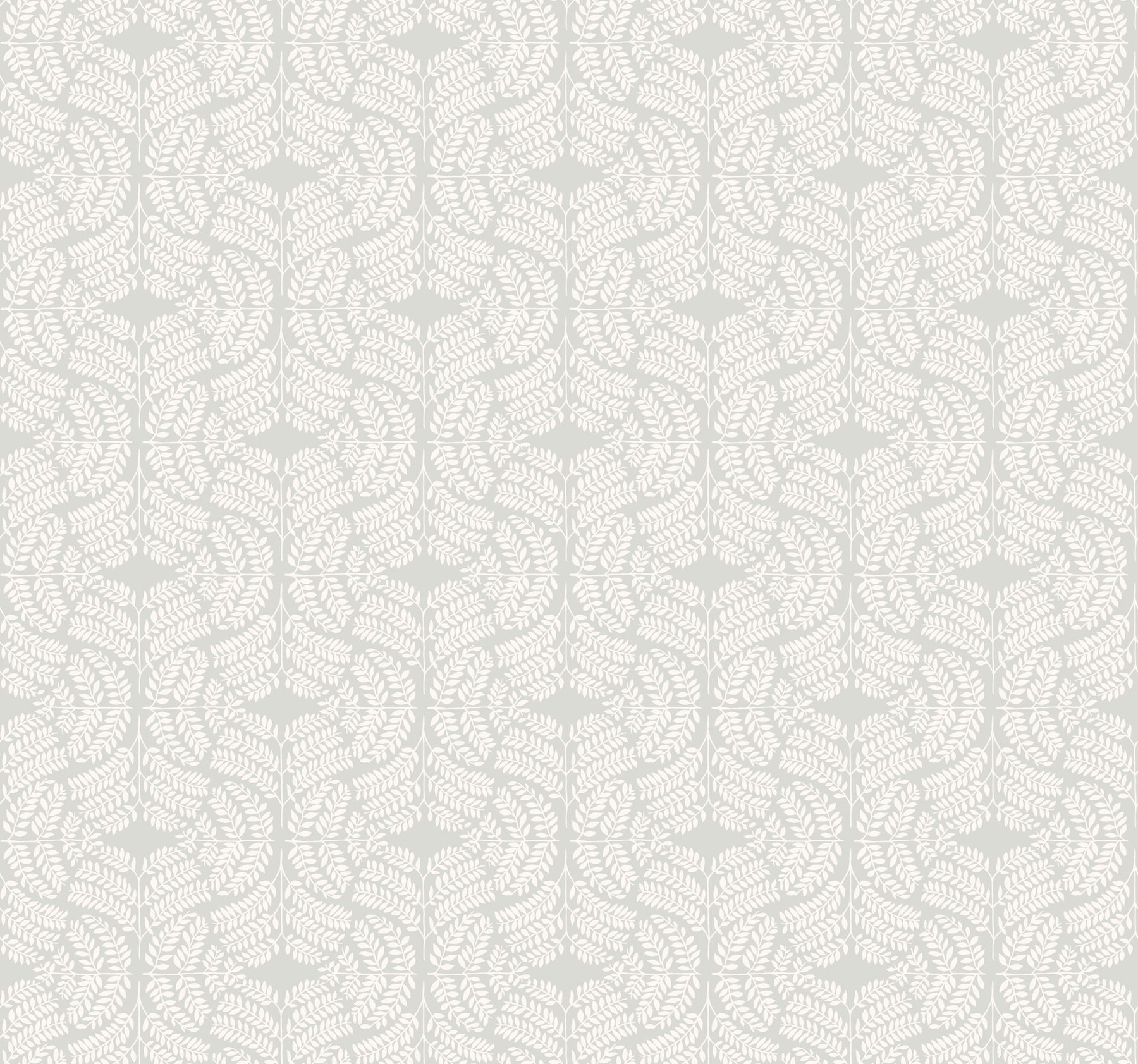 Fern Tile Light Grey Wallpaper large image 