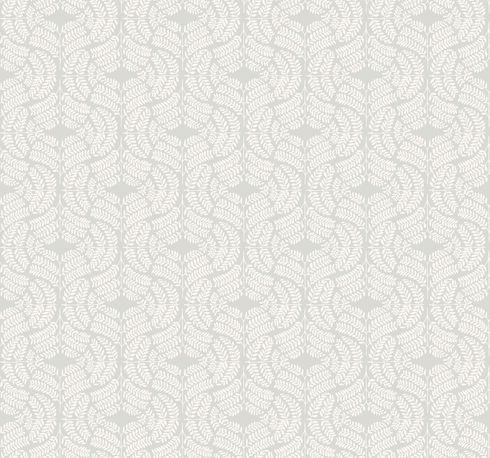 Fern Tile Light Grey Wallpaper