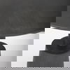 32' Round Black-Brown Wood Tabletop & Base with Black Metal Accent Pedestal Bistro Table thumbnail 5