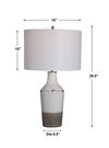 Dakota White Crackle Table Lamp thumbnail 2