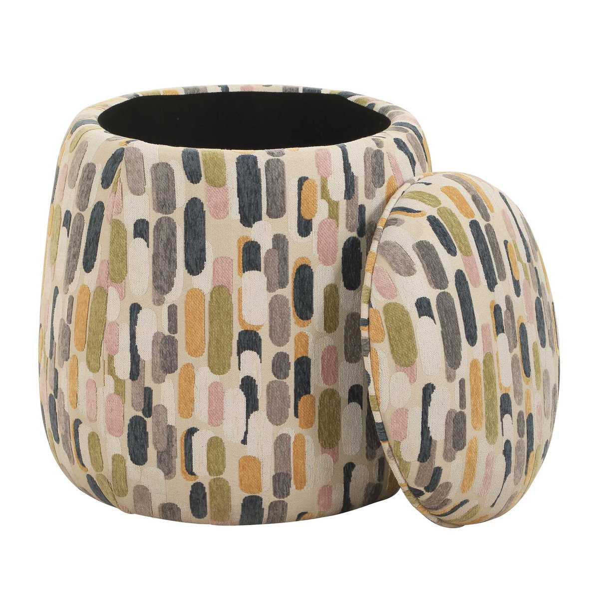 Arem Upholstered Multi-Color Ottoman, by Uttermost, 18.5" width x 19.5" height x 18.5" depth View 4