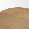 Shima Oval Light Brown Wood with Arched Legs Coffee Table, by Mercana, 48" length x 28" width x 16" height thumbnail 8