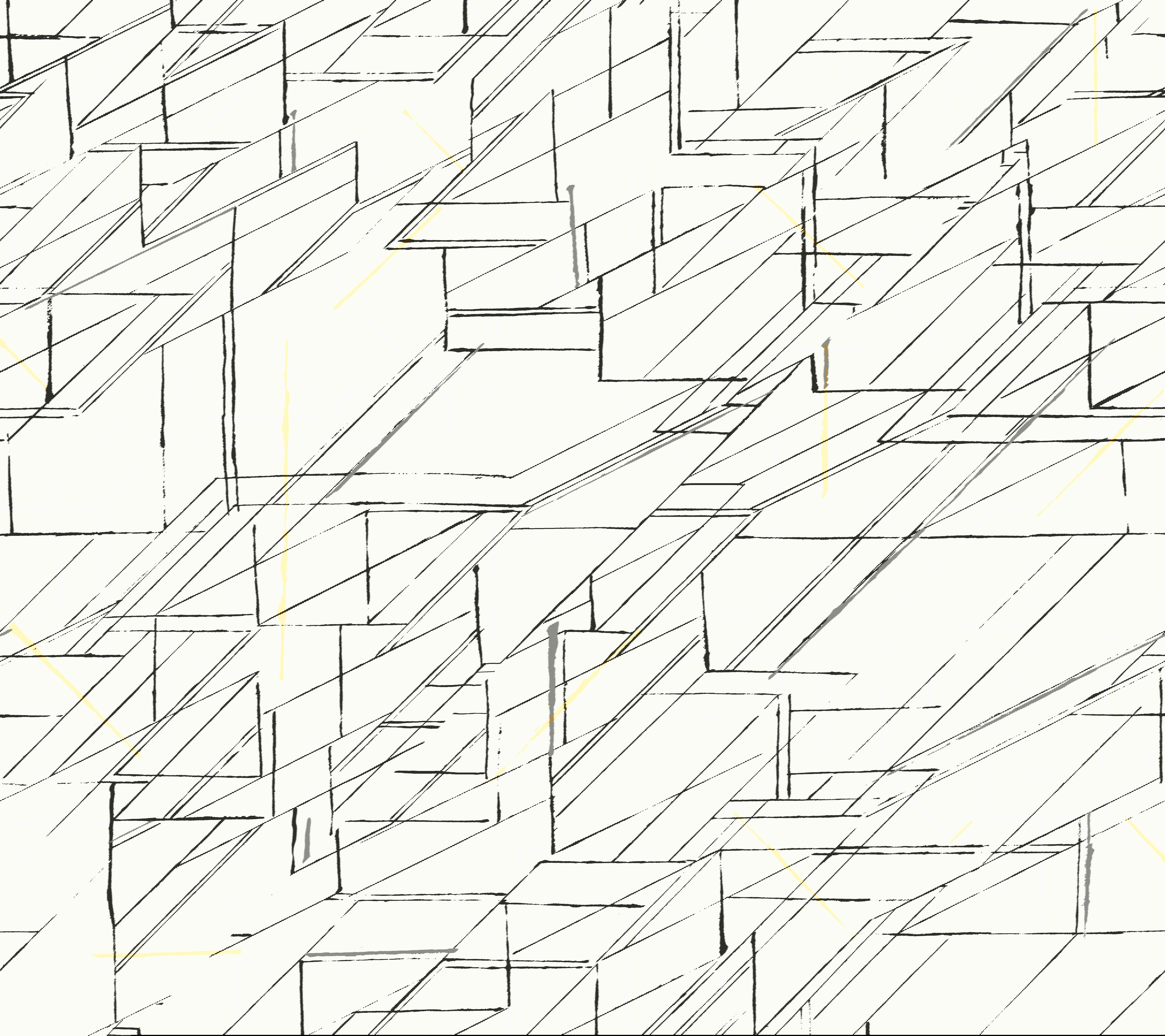 Prism Schematics Black & Gold Peel & Stick Wallpaper large image 
