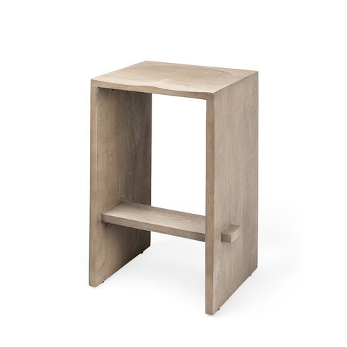Aida 26" Seat Height Light Gray Wood Counter Stool