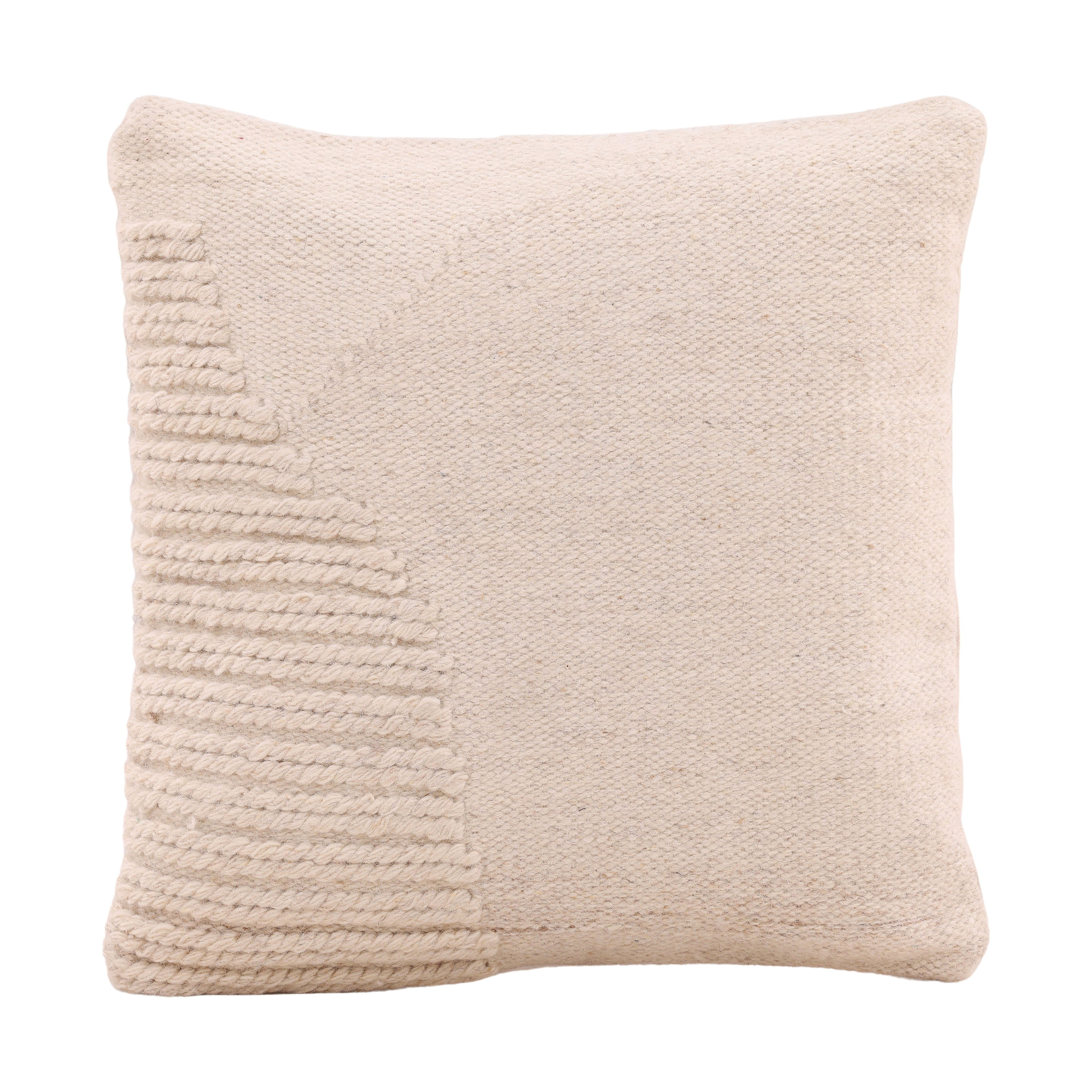 Zephyrine Pillow Ivory, Decorative Pillow by Dovetail, 20" width x 20" height x 6" depth View 1