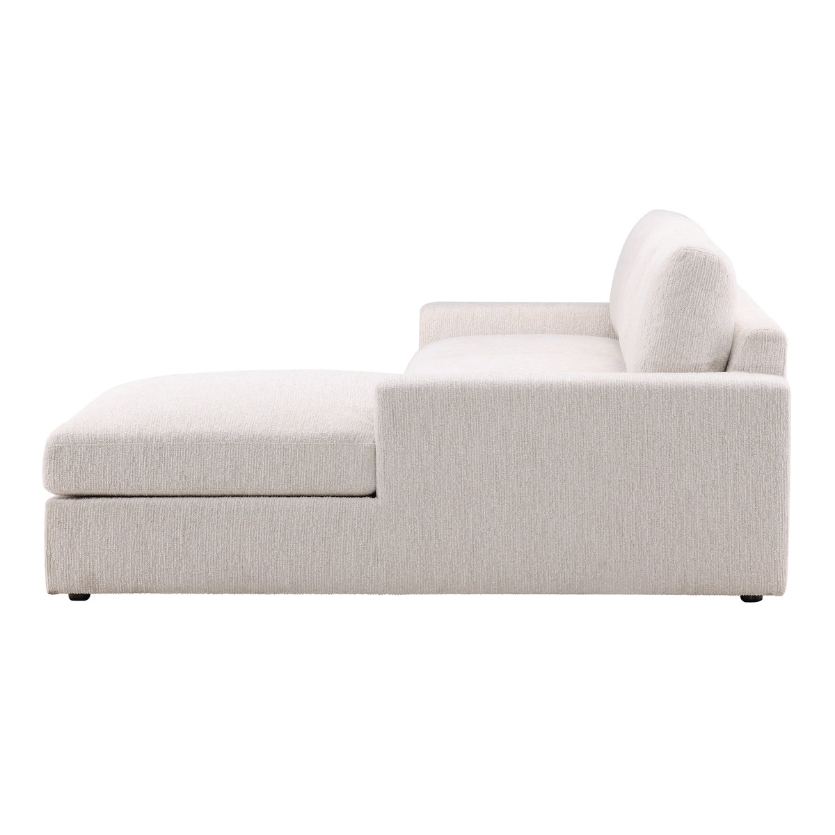 Bryce Chaise Sectional Cream, Sectional Sofa by Dovetail, 115" width x 34.68" height x 74.5" depth View 2