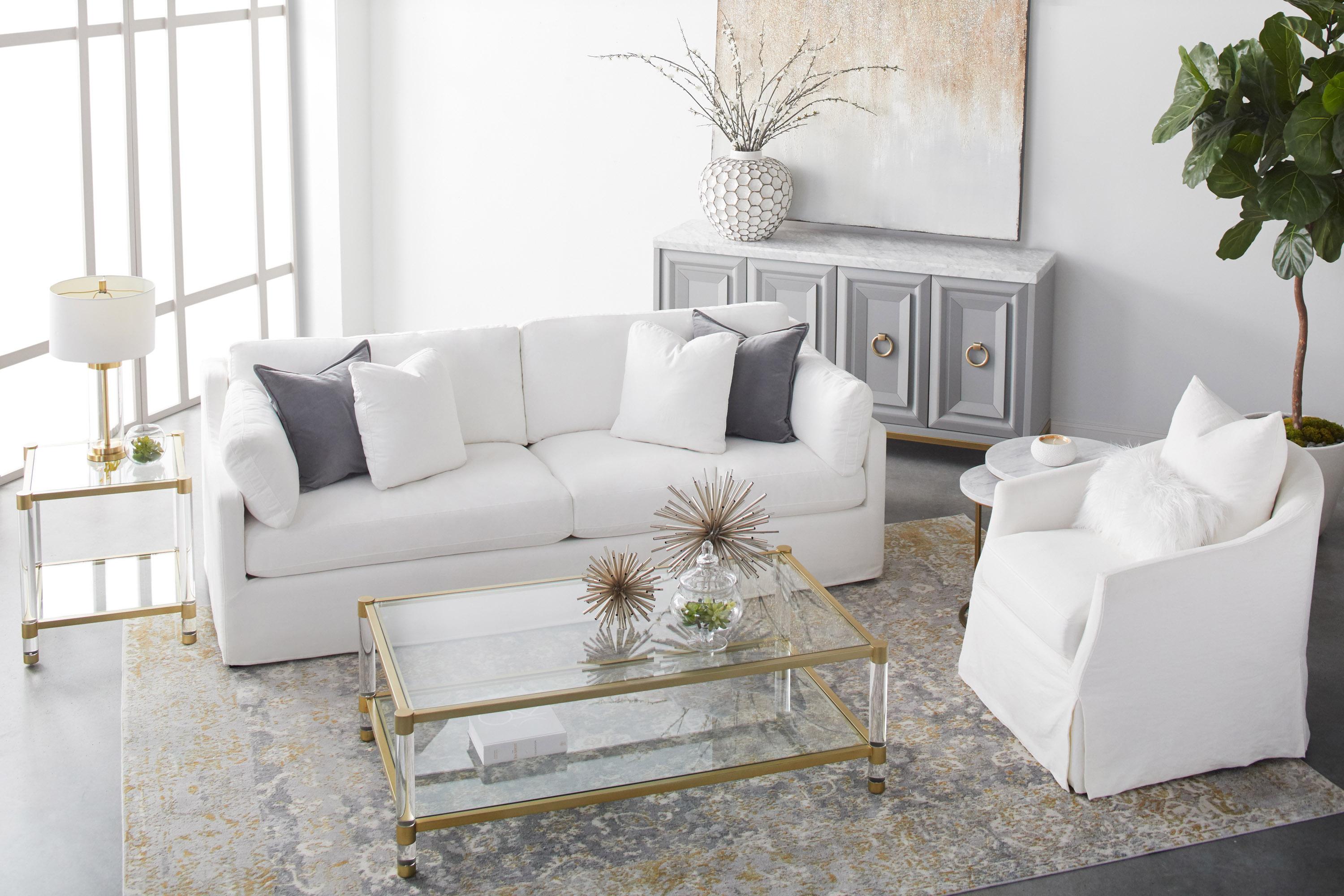 Faye Slipcover Swivel Club Chair large image 