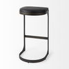 Tyson 17L x 18W x 31H Black Leather with Metal Frame Bar Stool thumbnail 4