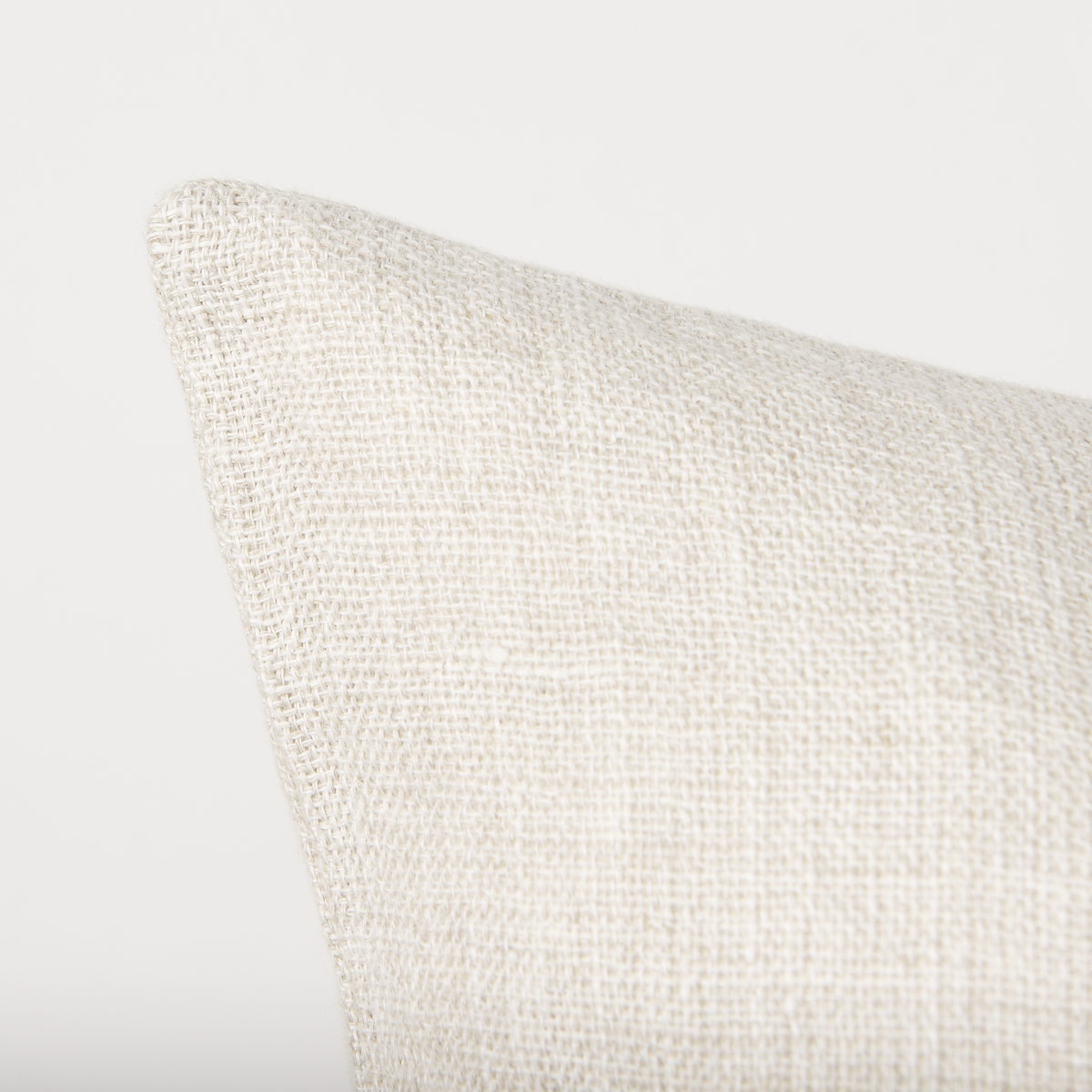 Jacklyn 22x22 Cream Linen Square Decorative Pillow Cover, by Mercana, 22" length x 22" width x 0.2" height View 8
