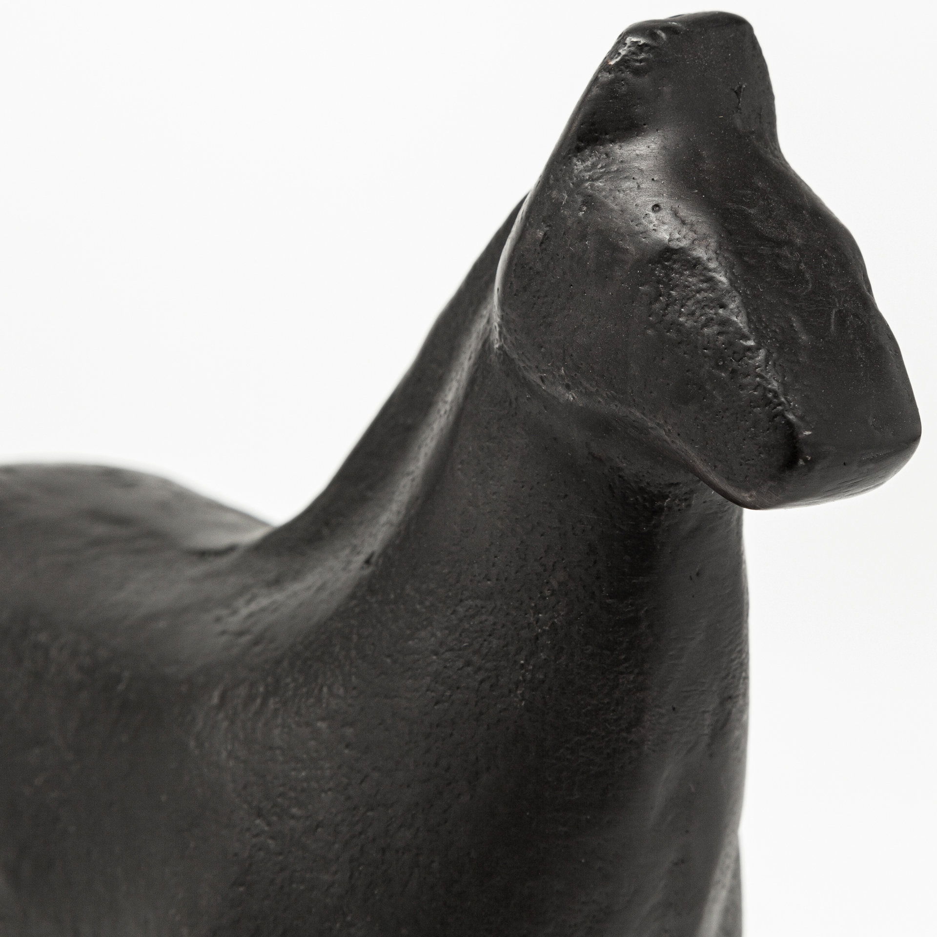 Sphynx II 7L x 2W Black Cast Aluminum Horse Shaped Object large image 