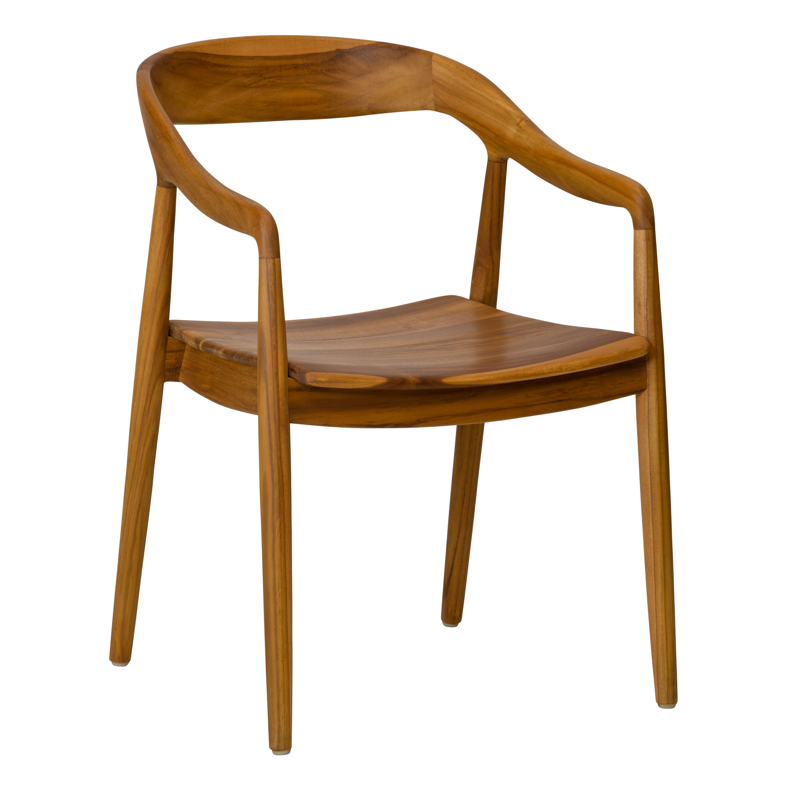Ingrid Arm Chair in Teak, by Woven, 22" width x 31" height x 23" depth View 1