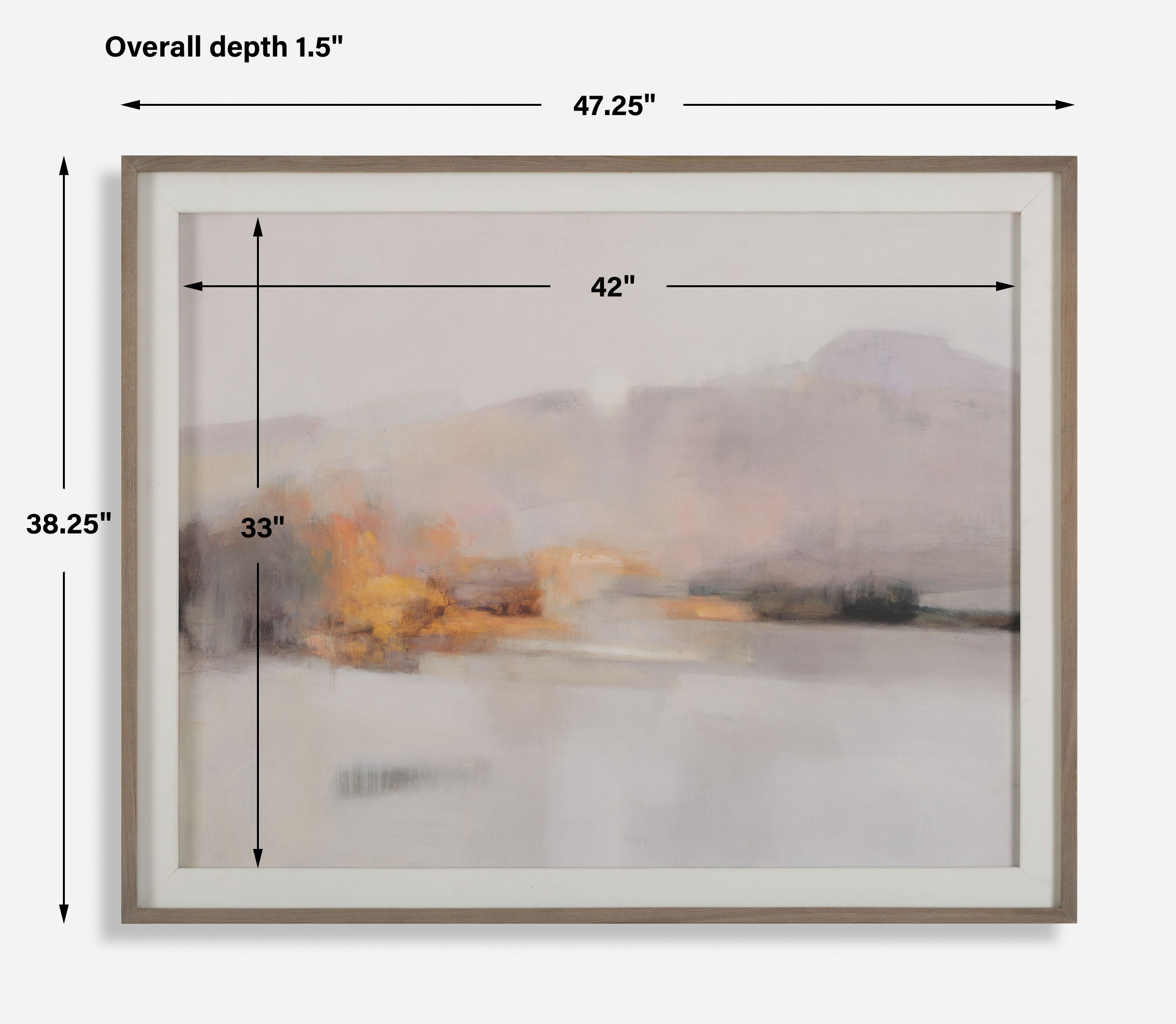 Memory Of The West Landscape Print, Painting by Uttermost, 47.25" width x 38.25" height x 1.5" depth View 3