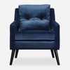 O'Brien Blue Velvet Armchair, Furniture by Uttermost, 28" width x 34" height x 34" depth thumbnail 1