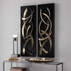 Brushstrokes Metal Wall Art Set/2, Sculptural Wall Art by Uttermost, 15.75" width x 46.75" height x 4" depth thumbnail 4