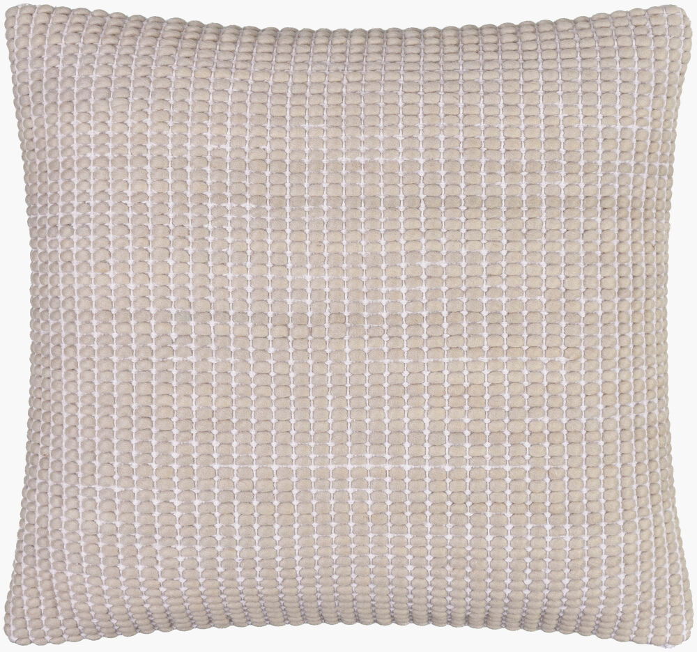Chunky Grid Accent Pillow Poly, Decorative Pillow by Surya, 22" length x 22" width